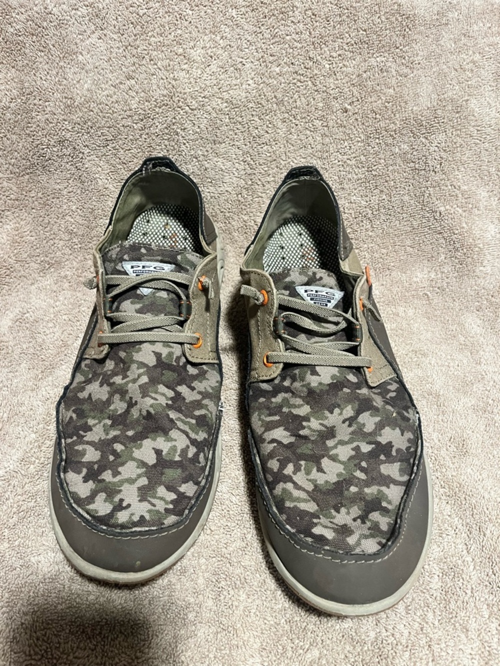 Columbia PFG Camo Bahama Vent Relaxed Men's Size 12 Fishing Hunting Boat Shoes